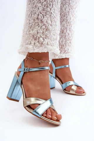Women’s Eco Leather Stiletto Sandals – Intertwined Straps & Adjustable Buckle