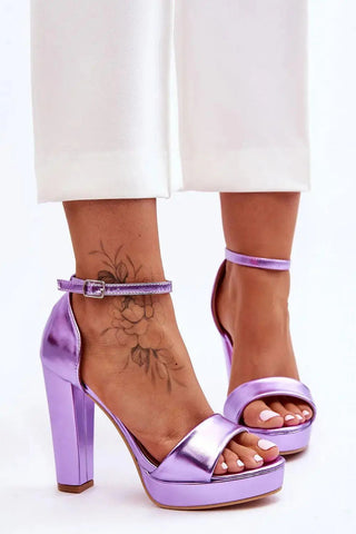 Women’s Platform Sandals – Eco Leather with Adjustable Buckle and Block Heel