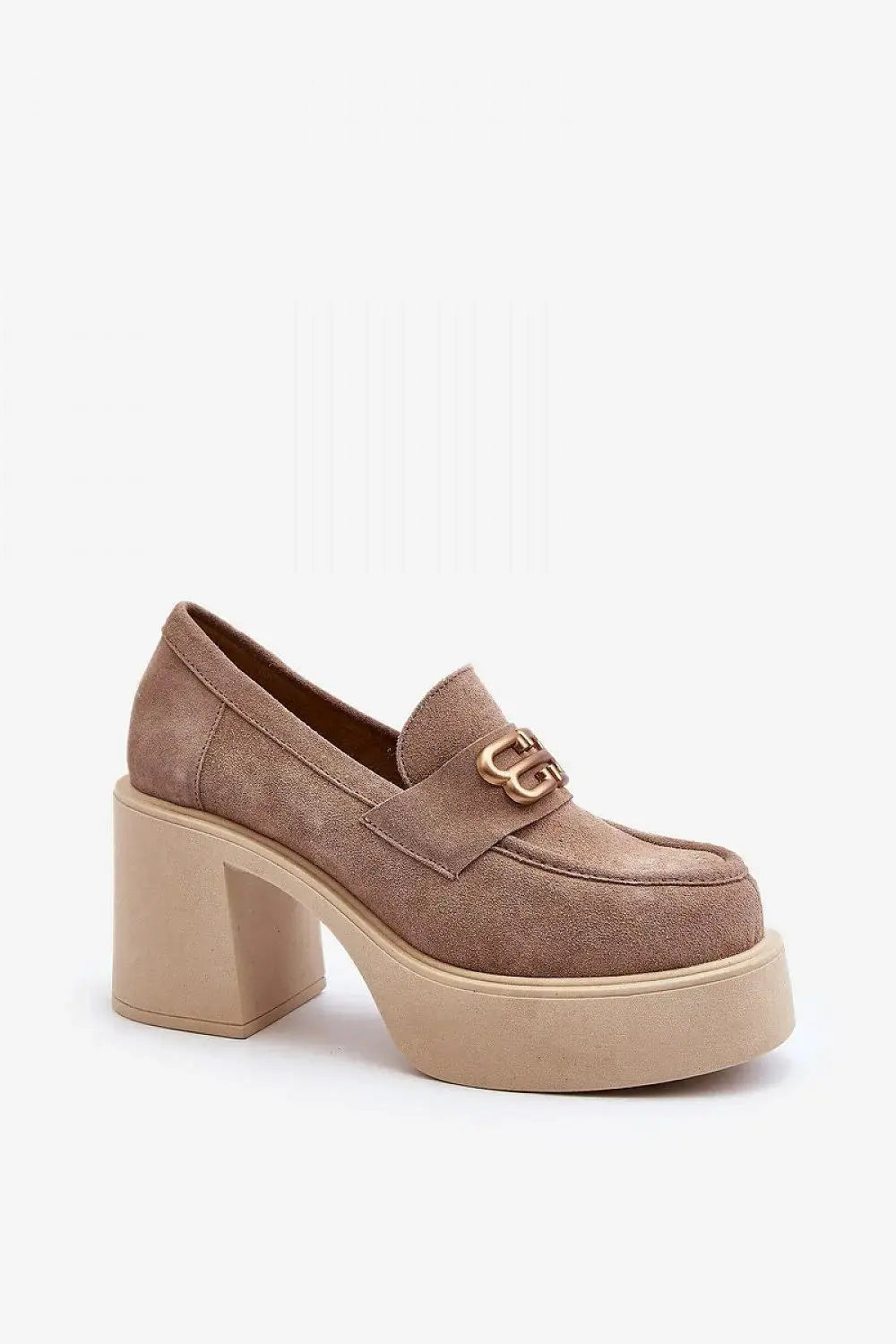 Step in style Women's heeled semi-boots with an upper made of eco-suede