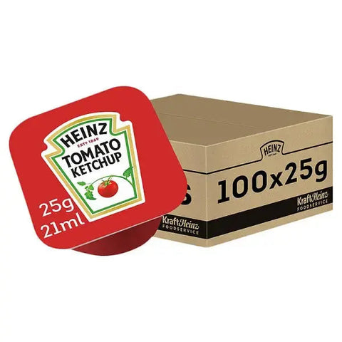 Heinz Tomato Ketchup Dip Pots 100 x 25g