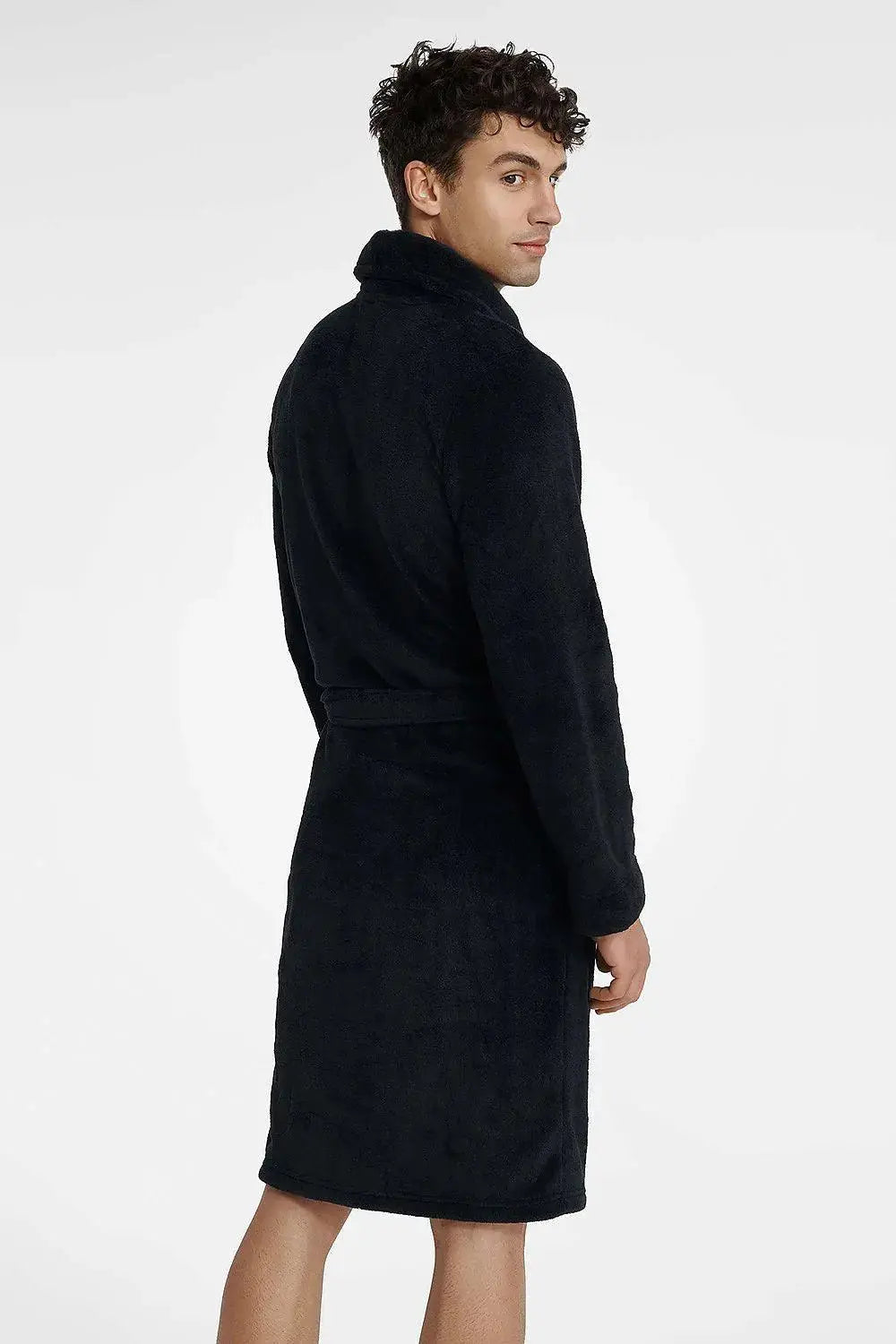 Henderson black men's bathrobe