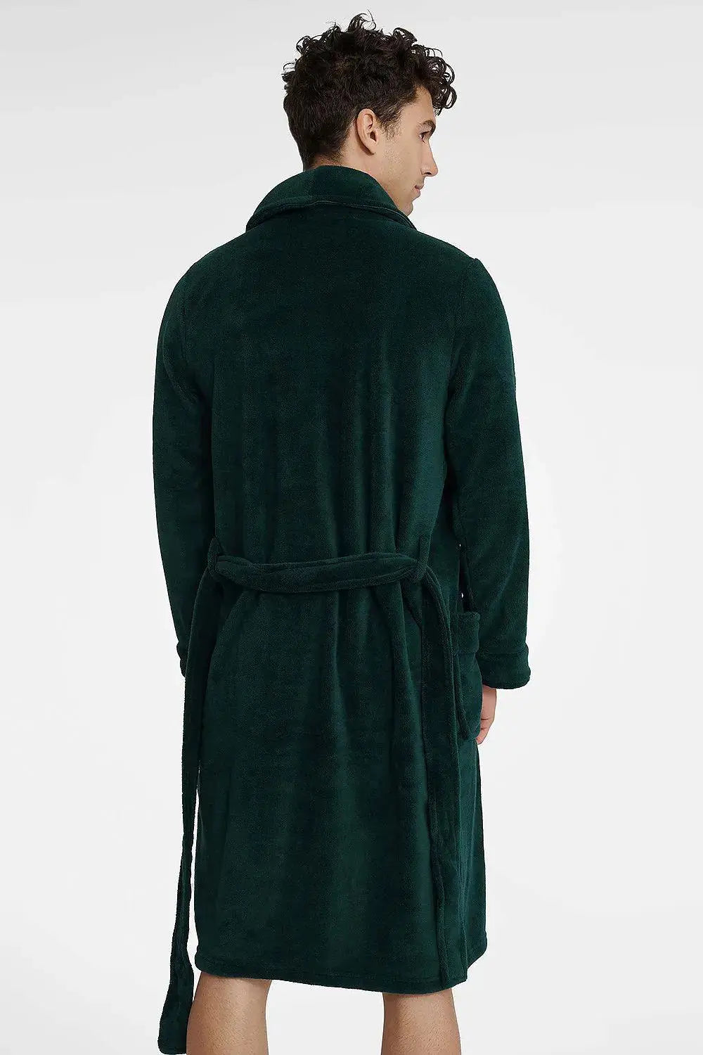 Henderson deep dark green men's bathrobe