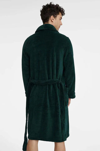 Henderson deep dark green men's bathrobe