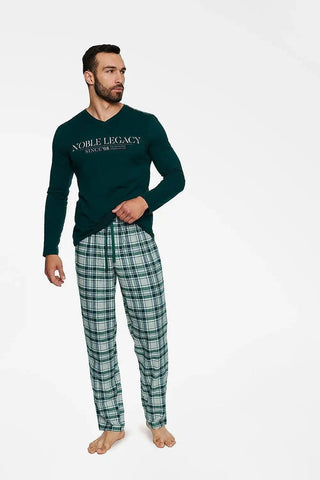 Henderson long-sleeve blouse and long pants men's pajamas