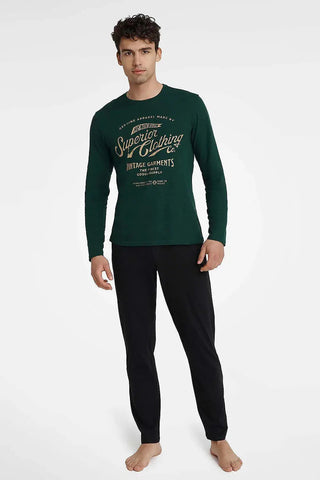 Henderson long sleeves and half-round neckline men's pajamas