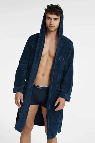 Henderson navy blue men's bathrobe