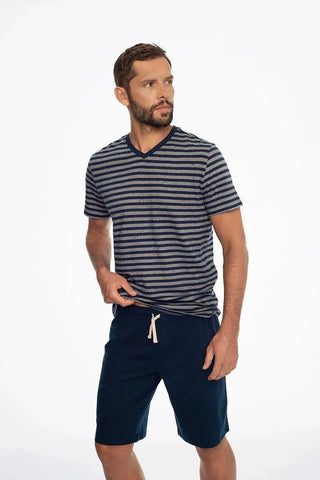 Henderson short-sleeved shirt with stripes Men's pajamas