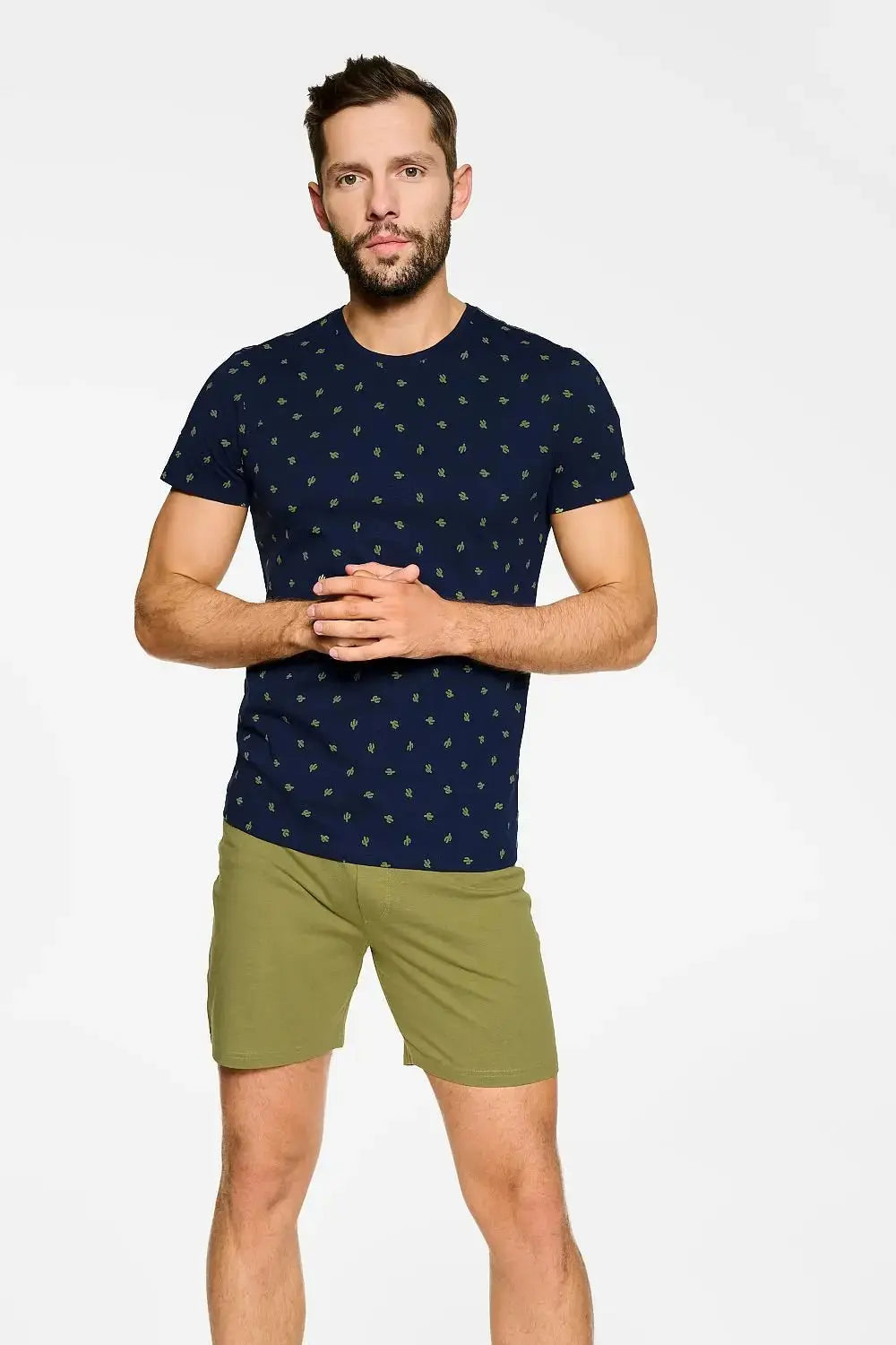 Henderson sleeves T-shirt and knee-length shorts men's pajamas