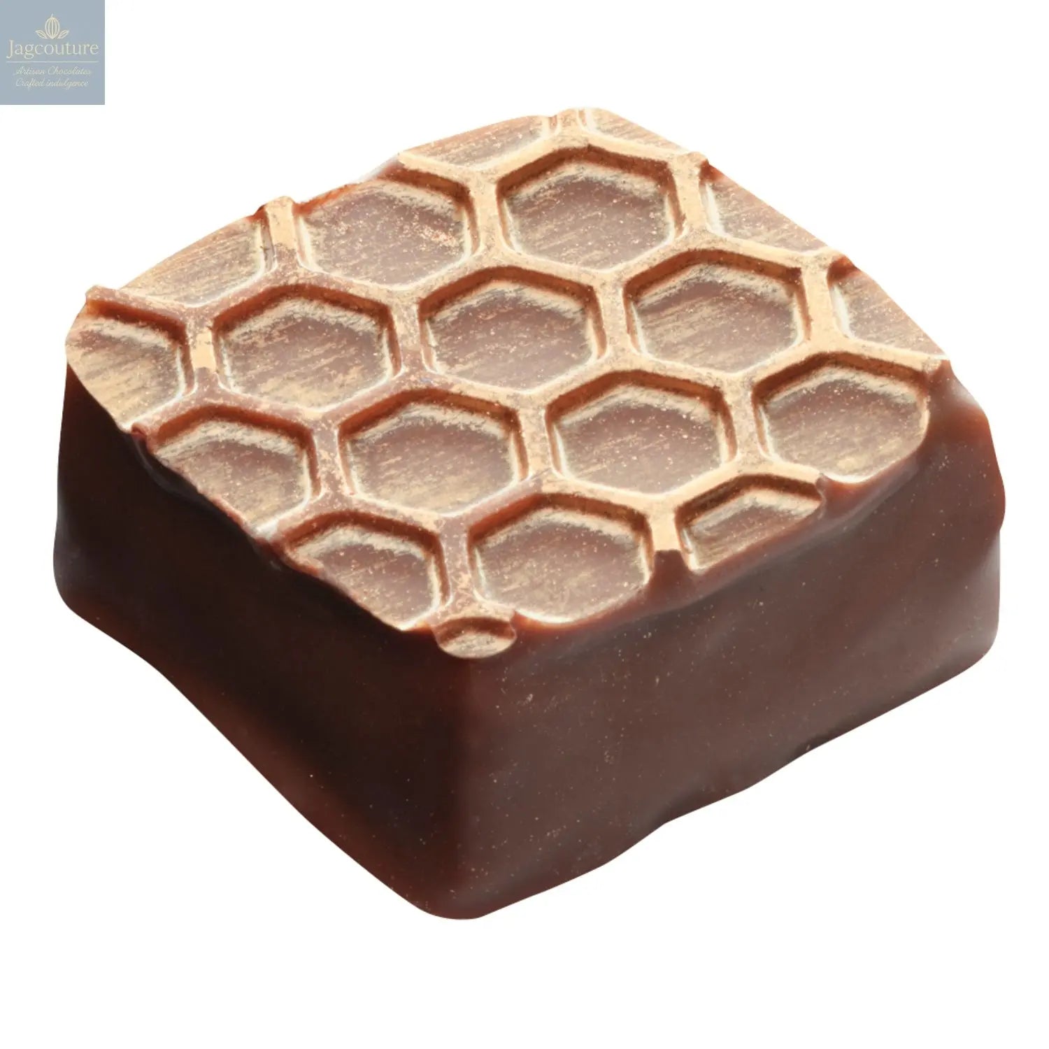 Honey milk - honey ganache in milk chocolate with gold powder finish 12.4g - 108 pcs - Jag Couture Chocolates