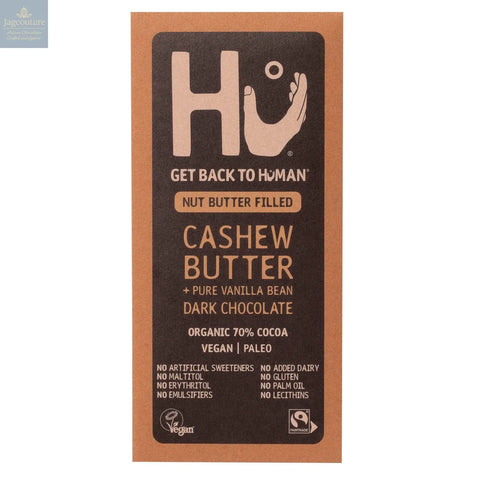 Hu Cashew Butter and Pure Vanilla Bean Dark 70% cocoa chocolate bar Jag Couture Chocolates