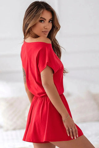 IVON t-shirt and flared shorts womens pajamas