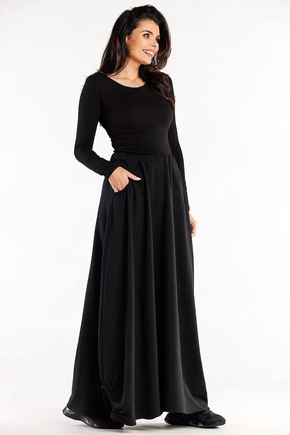 Infinite You elastic waist band long skirt