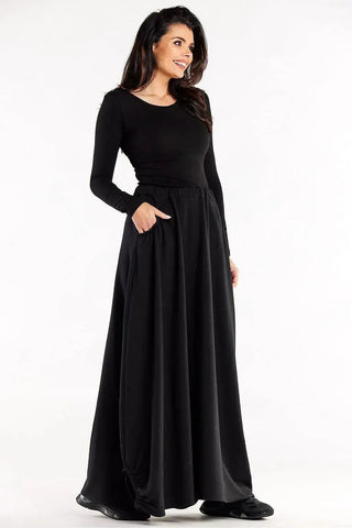 Infinite You elastic waist band long skirt