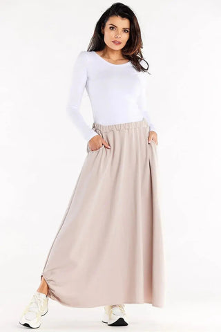 Infinite You elastic waist band long skirt