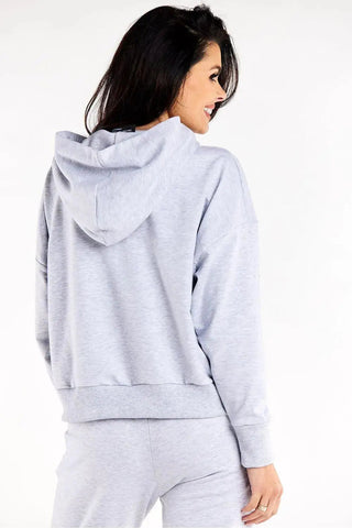 Infinite You long sleeves hood and decorative sweatshirt