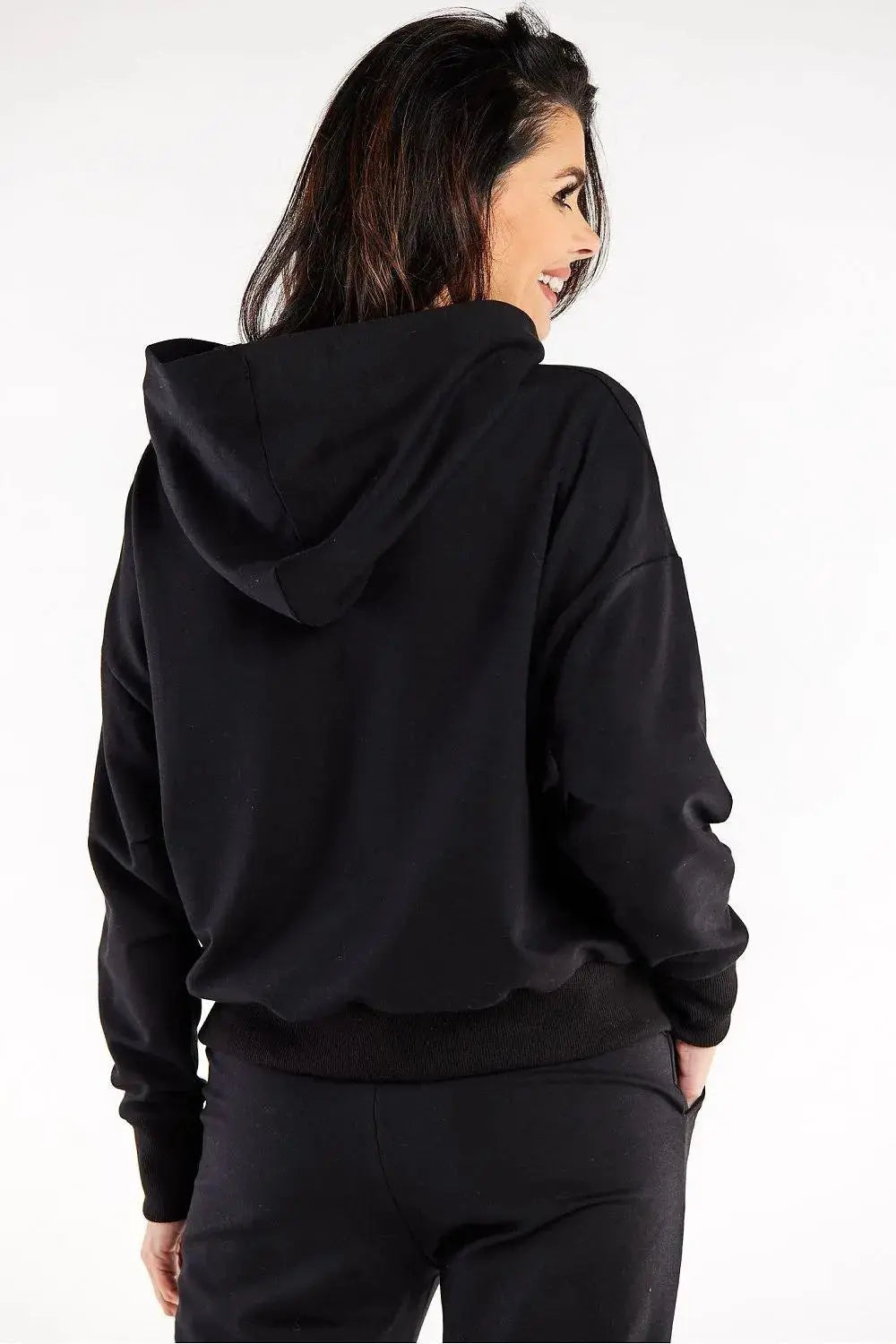 Infinite You long sleeves hood and decorative sweatshirt