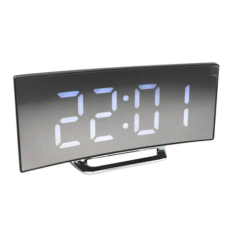 Intelligent Electric Alarm Clock USB Charging Rectangle Table Clock Multi-function 12/24 Hours Living Room Bedroom Dorm Clock