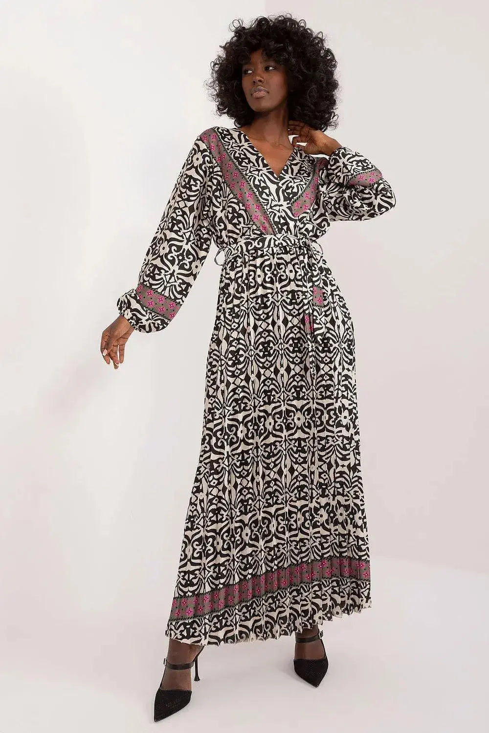 Italy Moda Colorful Print Maxi Dress