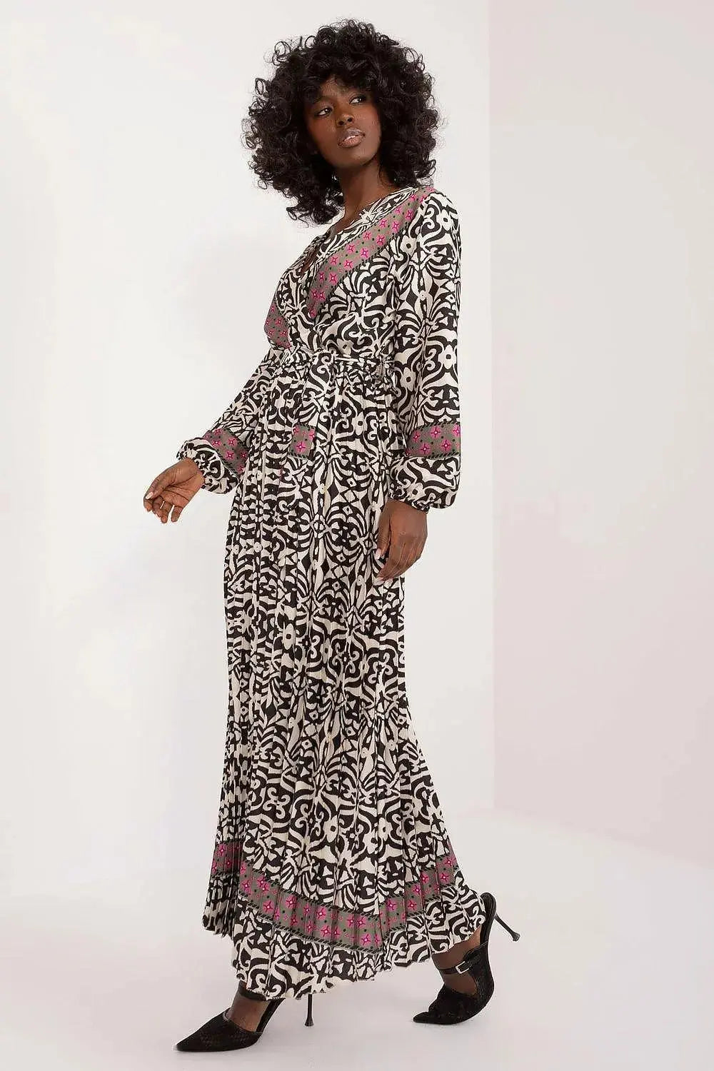 Italy Moda Colorful Print Maxi Dress