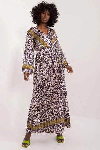 Italy Moda Colorful Print Maxi Dress