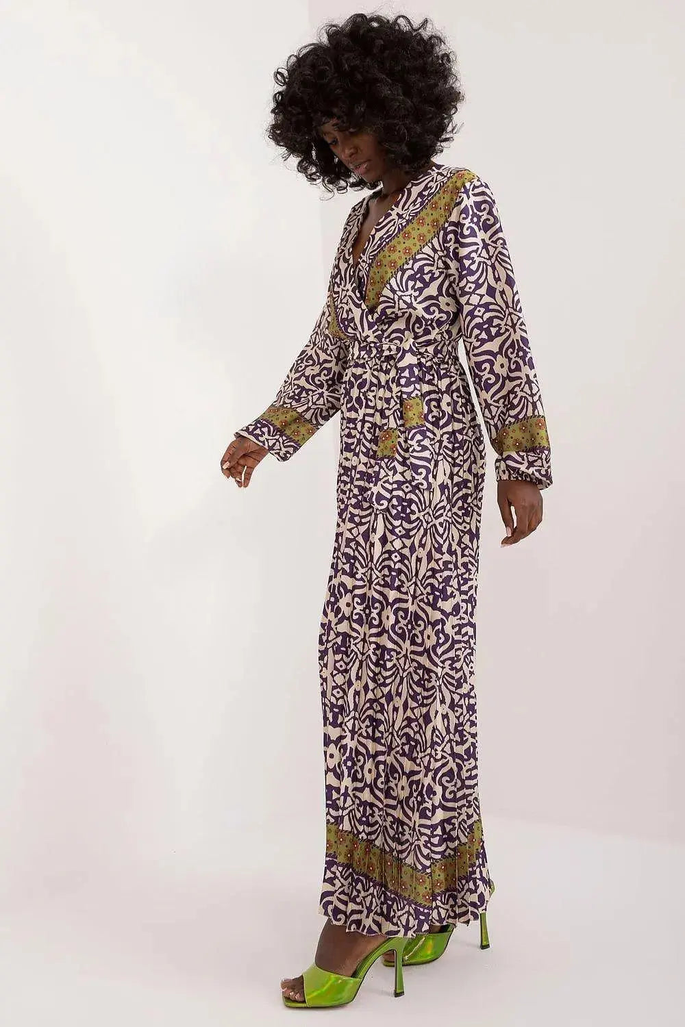 Italy Moda Colorful Print Maxi Dress