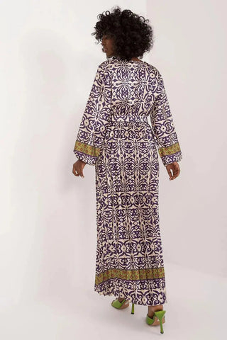 Italy Moda Colorful Print Maxi Dress