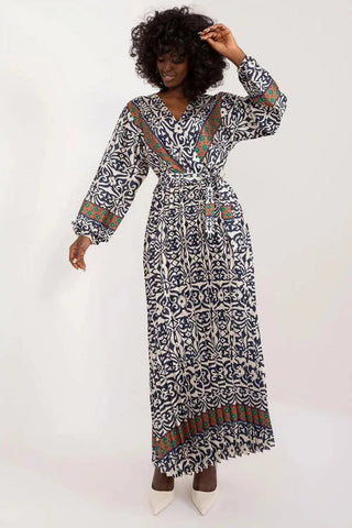 Italy Moda Colorful Print Maxi Dress