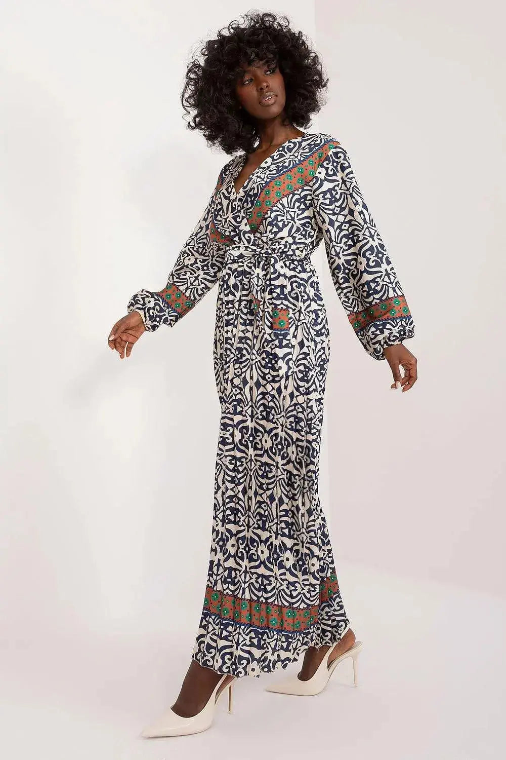 Italy Moda Colorful Print Maxi Dress