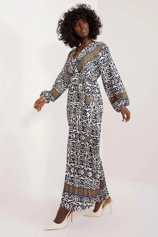 Italy Moda Colorful Print Maxi Dress