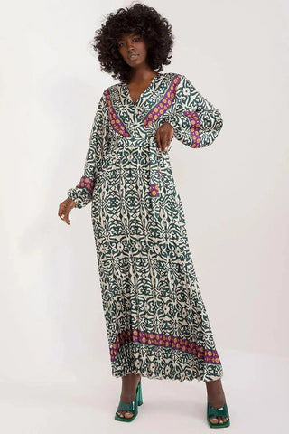 Italy Moda Colorful Print Maxi Dress