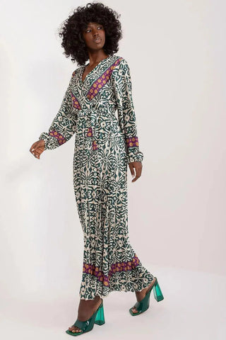 Italy Moda Colorful Print Maxi Dress