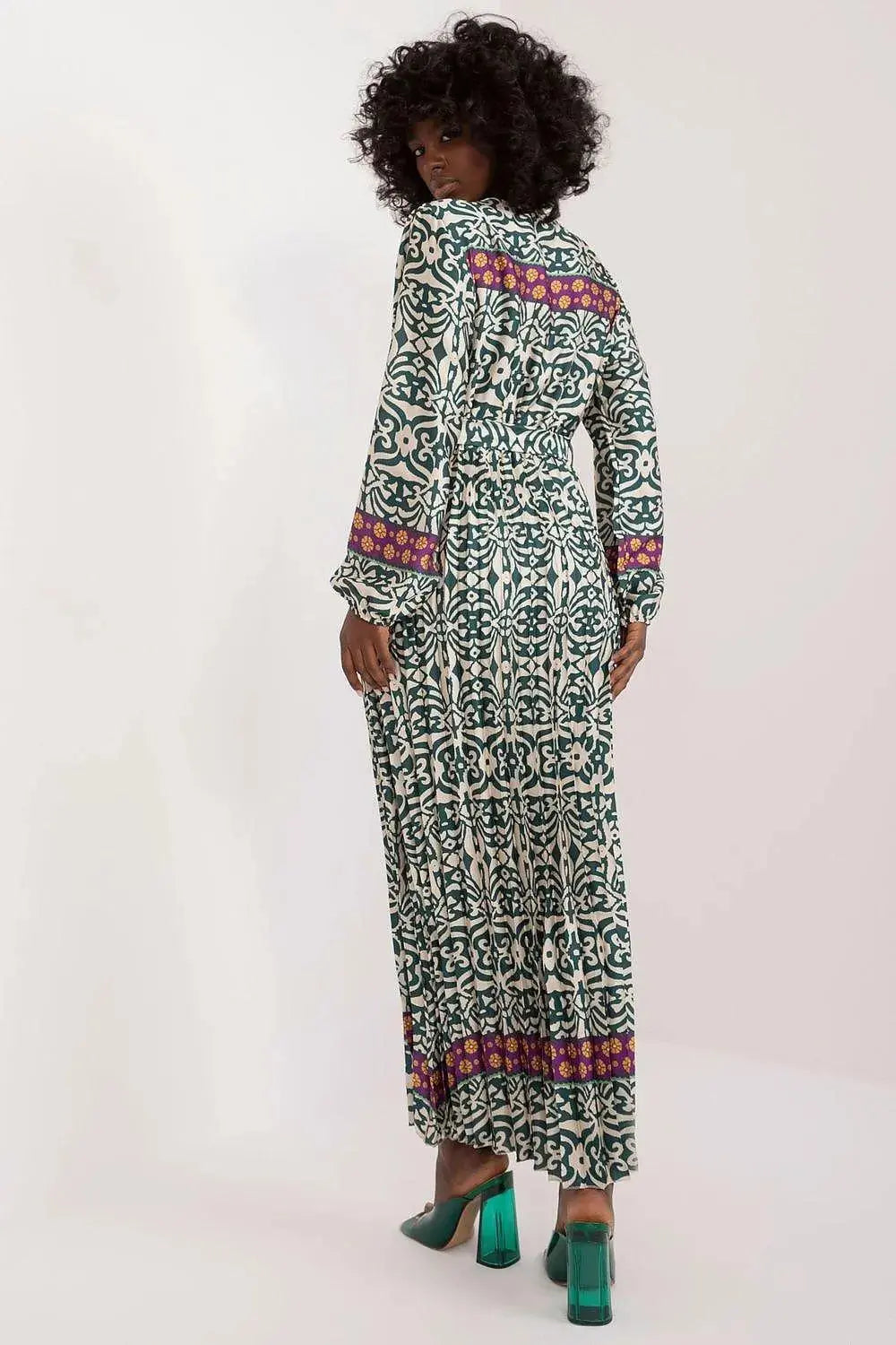 Italy Moda Colorful Print Maxi Dress