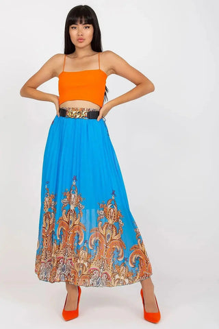 Italy Moda comfortable elastic waistband long skirt