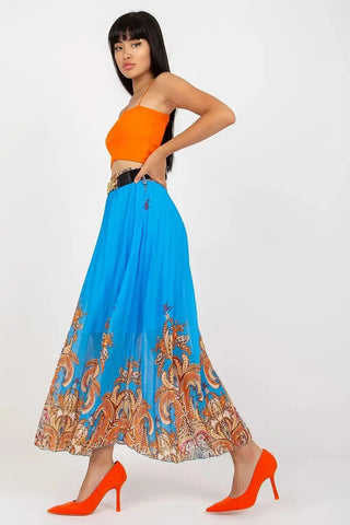 Italy Moda comfortable elastic waistband long skirt