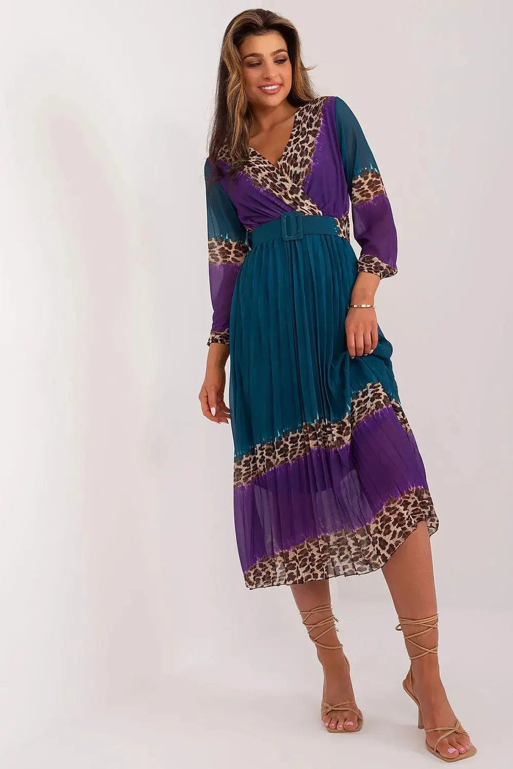 Italy Moda decorated with a colorful print lightweight daydress