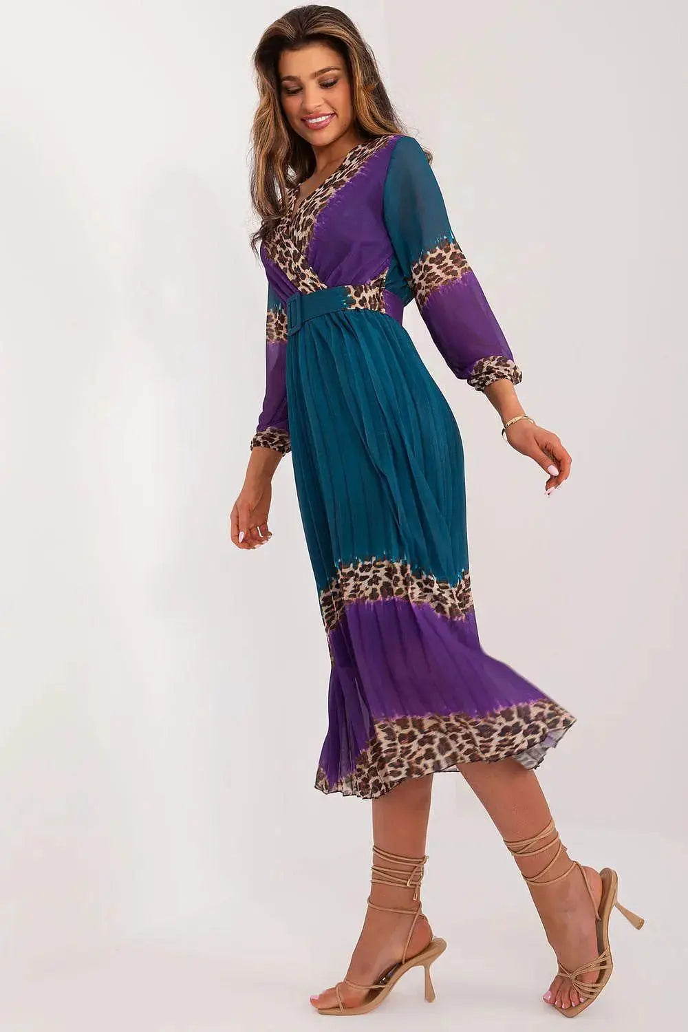 Italy Moda decorated with a colorful print lightweight daydress