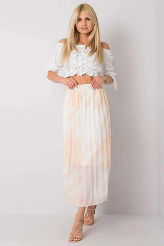 Italy Moda elastic waistband pleated skirt