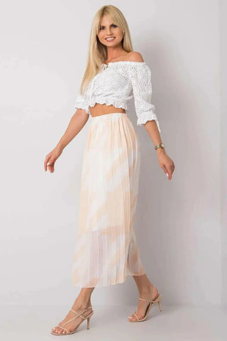 Italy Moda elastic waistband pleated skirt