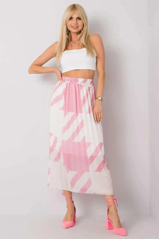 Italy Moda elastic waistband pleated skirt