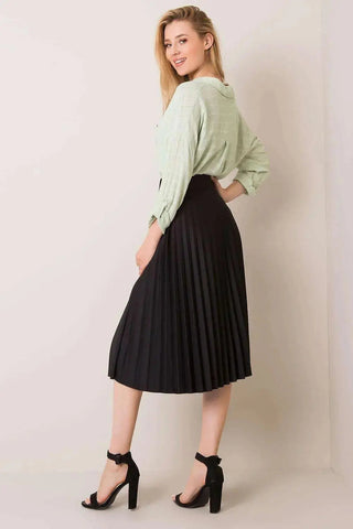 Italy Moda elastic waistband pleated skirt