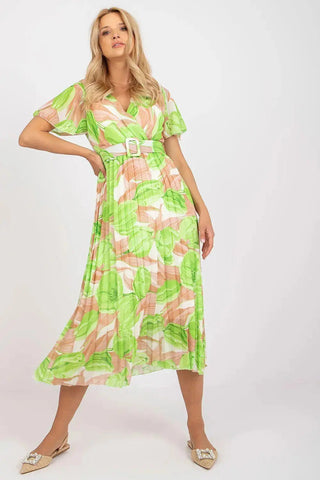 Italy Moda summer daydress with short sleeves in the form of frills