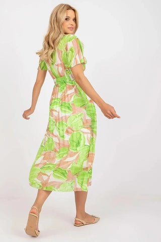Italy Moda summer daydress with short sleeves in the form of frills