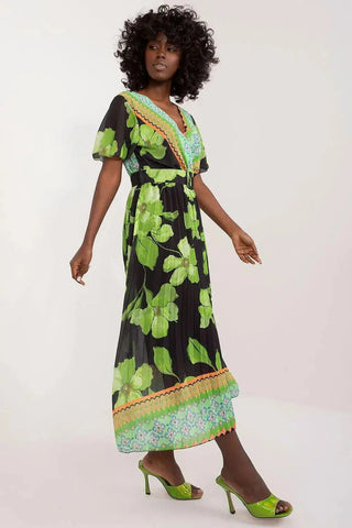 Italy Moda summer daydress with short sleeves in the form of frills