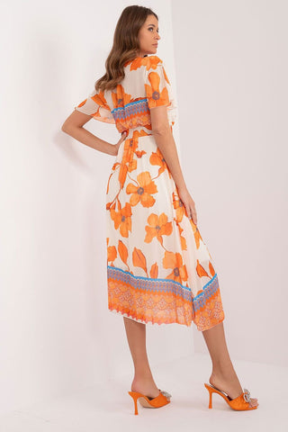 Italy Moda summer daydress with short sleeves in the form of frills