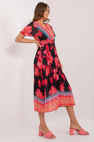 Italy Moda summer daydress with short sleeves in the form of frills
