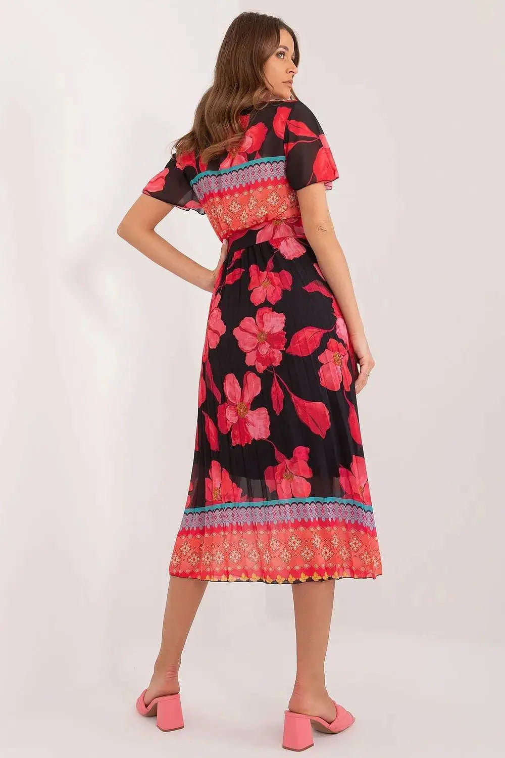 Italy Moda summer daydress with short sleeves in the form of frills