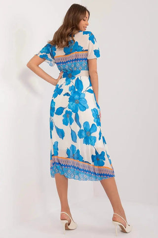 Italy Moda summer daydress with short sleeves in the form of frills
