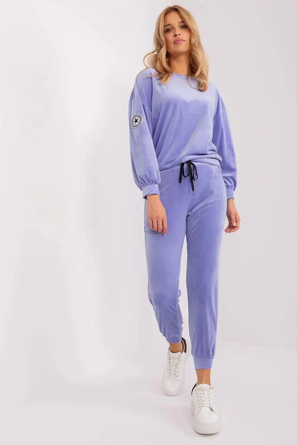 Italy Moda velour knit elegant and feminine sweatshirt