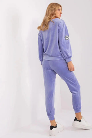 Italy Moda velour knit elegant and feminine sweatshirt