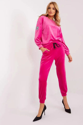 Italy Moda velour knit elegant and feminine sweatshirt